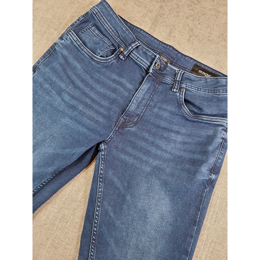 The Perfect Jean NYC Denim Mens 32x32 Blue Athletic Stretch Slim Fit Straight